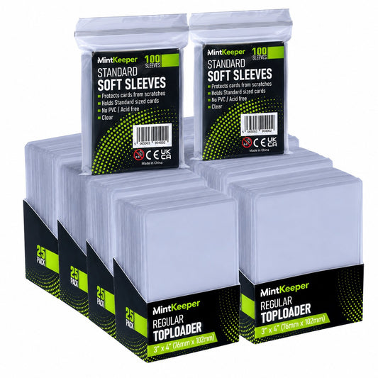 200 Top Loaders & 200 Penny Sleeves Card Protection Bundle