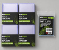 100 3x4 Rigid Toploaders + 100 Penny Sleeves Card Protectors
