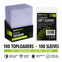 100 Top Loaders & 100 Penny Sleeves, 3" x 4" PVC-Free