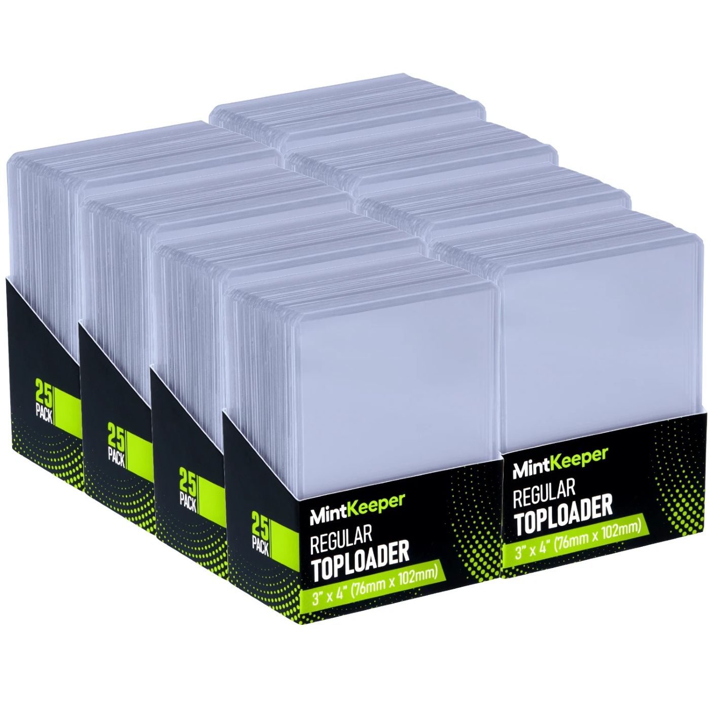 200 Rigid 3" x 4" Trading Card Top Loaders – 35pt UV Tint