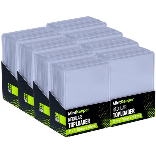 200 Rigid 3" x 4" Trading Card Top Loaders – 35pt UV Tint