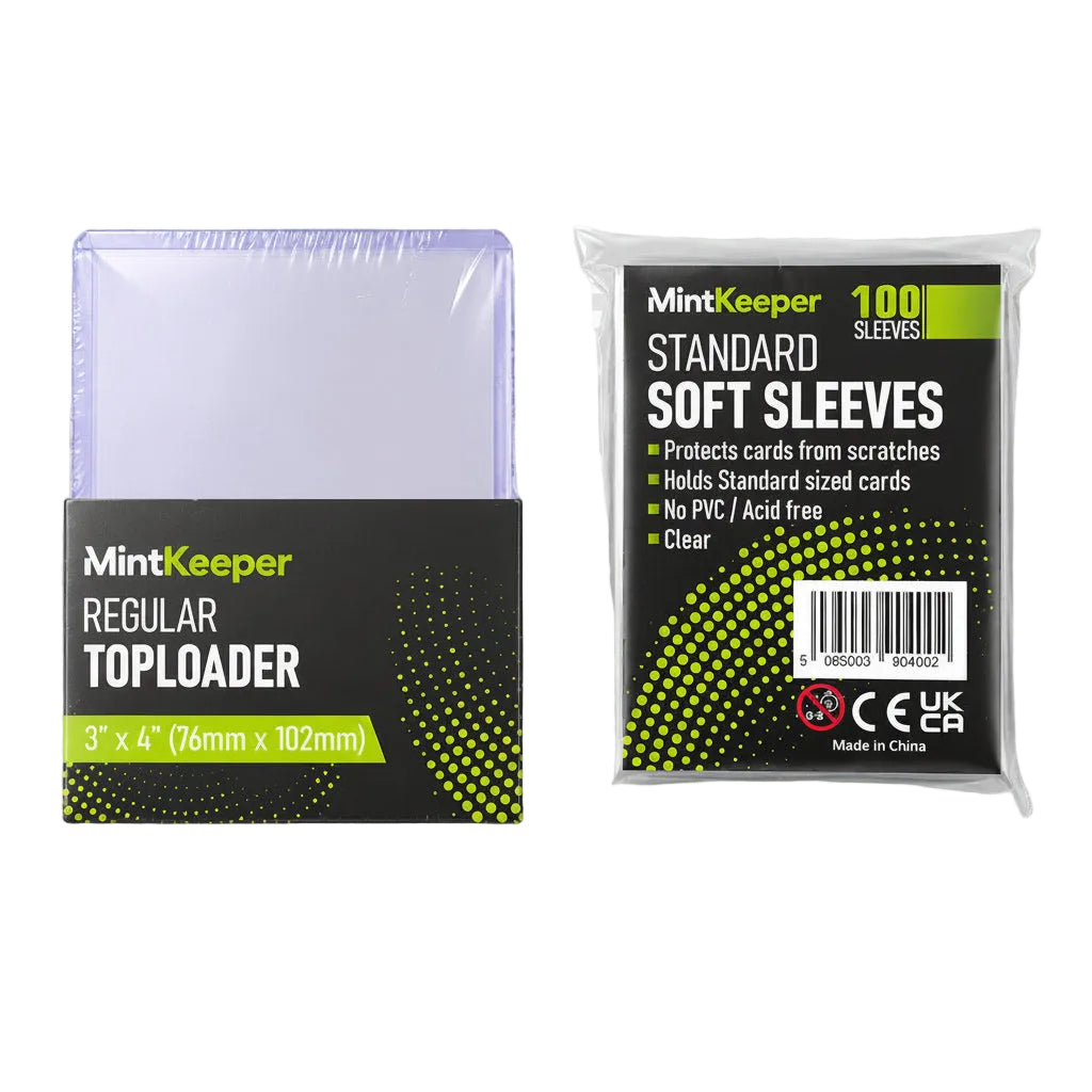 Mintkeeper 25 3x4 Clear Toploaders + 100 Penny Sleeves Trading Card Protectors