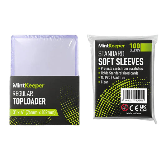 Mintkeeper 25 3x4 Clear Toploaders + 100 Penny Sleeves Trading Card Protectors